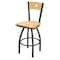 Holland Bar Stool Co 30" Swivel Counter Stool, Bronze Finish, Nat Back, Nat Maple Seat 83030PWNatMplBNatMpl - alternate 1